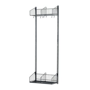 Ścienny regał do szatni TRÅD, moduł podstawowy, 600x2000 mm, ciemnoszary