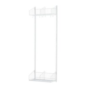 Ścienny regał do szatni TRÅD, moduł podstawowy, 600x2000 mm, biały