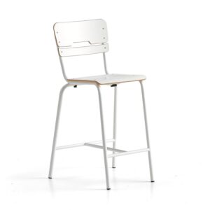 Krzesło szkolne SCIENTIA, 650 mm, biały/biały