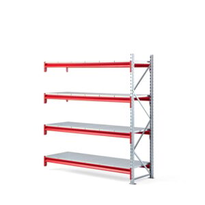 Regał TOUGH, moduł dodatkowy, 2000x1800x600 mm, 4 półki stalowe