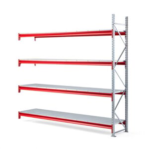 Regał TOUGH, moduł dodatkowy, 2500x2700x600 mm, 4 półki stalowe