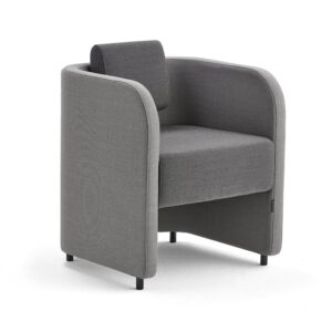 Fotel COMFY, na nóżkach, wełna, jasnoszary/ciemnoszary