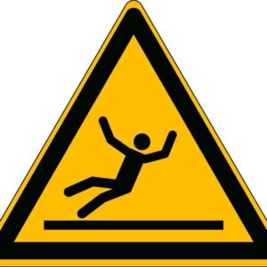 Oznaczenie: uwaga, ślisko, samoprzylepny poliester, 200 mm