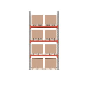 Regał paletowy ULTIMATE, moduł podstawowy, 4000x1850x1100 mm, 8 palet, 1000kg/paleta