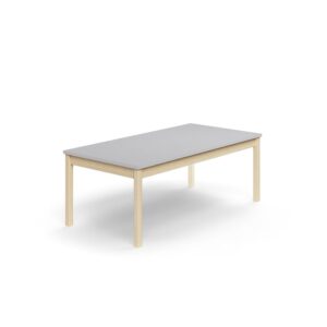 Stół DECIBEL, 1600x800x590 mm, HPL redukujący hałas, brzoza/szary