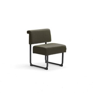 Sofa START, 600 mm, tkanina, oliwkowy, czarny