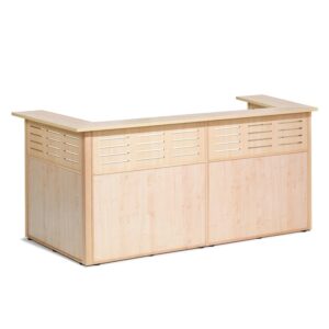 Lada recepcyjna TREAT, model U, 4 sekcje, 2550x1290x1200 mm, brzoza