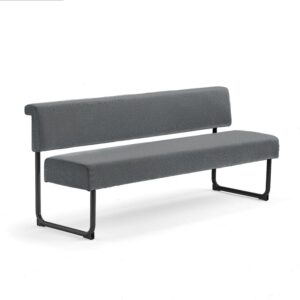 Sofa START, 1800 mm, tkanina, antracyt, czarny