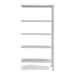 Regał POWER, moduł dodatkowy, 1970x1005x400 mm, szary