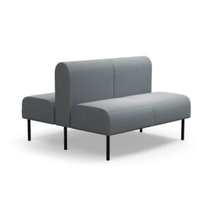 Sofa modułowa VARIETY, 2-osobowa, podwójna, tkanina Pod CS, srebrnoszary