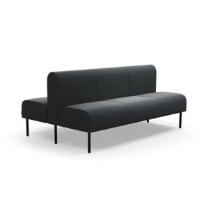 Sofa modułowa VARIETY, 3-osobowa, podwójna, tkanina Pod CS, antracyt