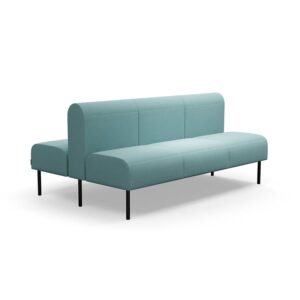 Sofa modułowa VARIETY, 3-osobowa, podwójna, tkanina Pod CS, turkusowy