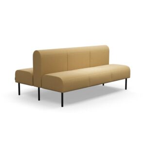 Sofa modułowa VARIETY, 3-osobowa, podwójna, tkanina Pod CS, żółty