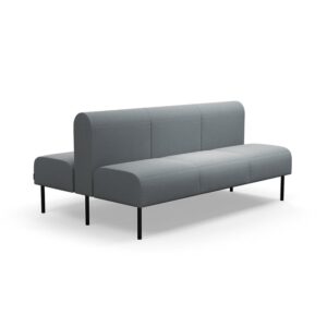 Sofa modułowa VARIETY, 3-osobowa, podwójna, tkanina Pod CS, srebrnoszary