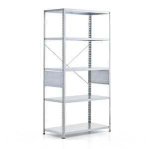 Regał FIRST, moduł podstawowy, 1960x1010x500 mm, ocynkowany