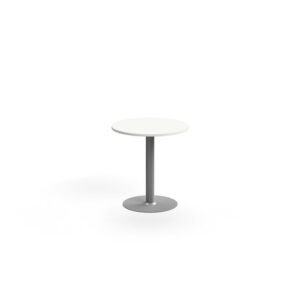 Stół ALVA, Ø700x720 mm, laminat wysokociśnieniowy, srebrny/biały