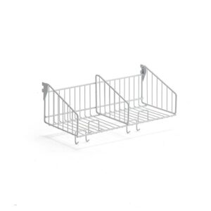 Dodatkowa półka do wieszaka TRAD, z haczykami, 600 mm, biały