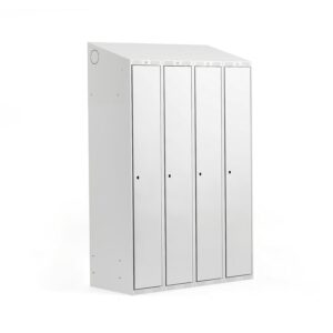 Szafa ubraniowa CLASSIC, 4 moduły, 1900x1200x550 mm, szary