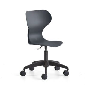 Krzesło BRIAN, regulacja wysokości, na kółkach, czarny