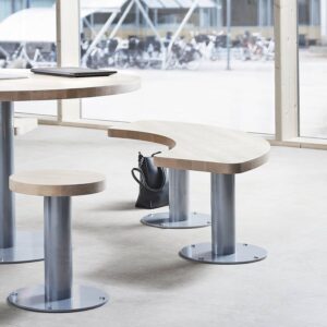 Ławka do stołówki UNITE, 1430x560 mm, brzoza