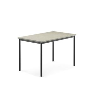 Stół SONITUS, 1200x800x760 mm, jasnoszare linoleum, antracyt