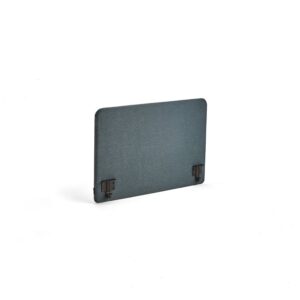 Ścianka biurkowa ZONE, czarne uchwyty, 1000x650x36 mm, tkanina Etna, petrol