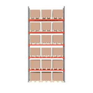 Regał paletowy ULTIMATE, moduł podstawowy, 6000x2750x1100 mm, 18 palet, 500 kg/paleta