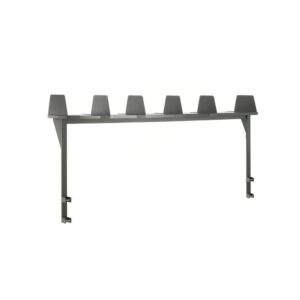 Półka górna CARGO, 2000x300 mm, 6 przegródek, szary