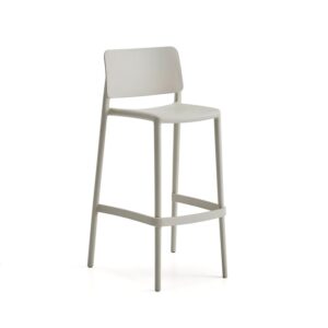 Krzesło barowe RIO, wys. siedziska 750 mm, jasnoszary
