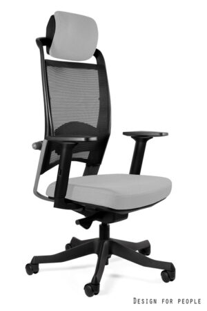 FOTEL BIUROWY FULKRUM - CZARNA SIATKA/TKANINA BL416 SNOWY Unique