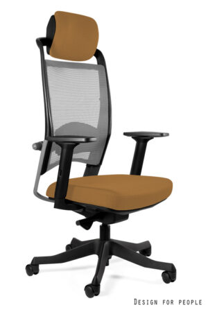 FOTEL BIUROWY FULKRUM - SZARA SIATKA/TKANINA BL408 KHAKI Unique