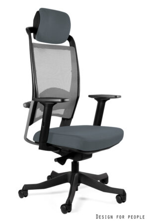 FOTEL BIUROWY FULKRUM - SZARA SIATKA/TKANINA BL417 SLATEGREY Unique